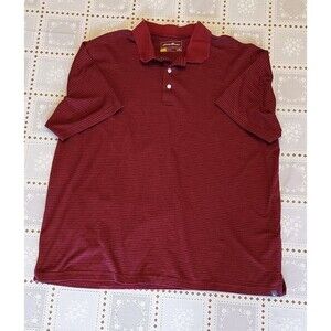 Eddie Bauer Men's Polo Short Sleeve Shirt Adult 2XL Red
